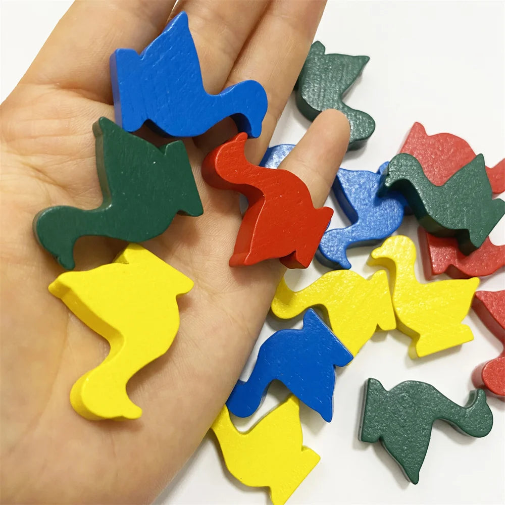 16pcs Wooden Goose Shapes For Board Games