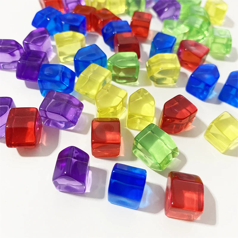 50PCS Acrylic Transparent Small House Token