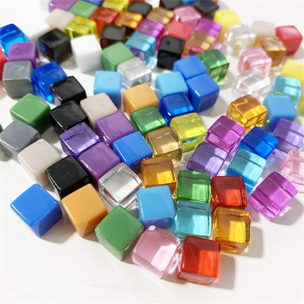 100Pcs Solid and Clear Acrylic Cubes For Board Games