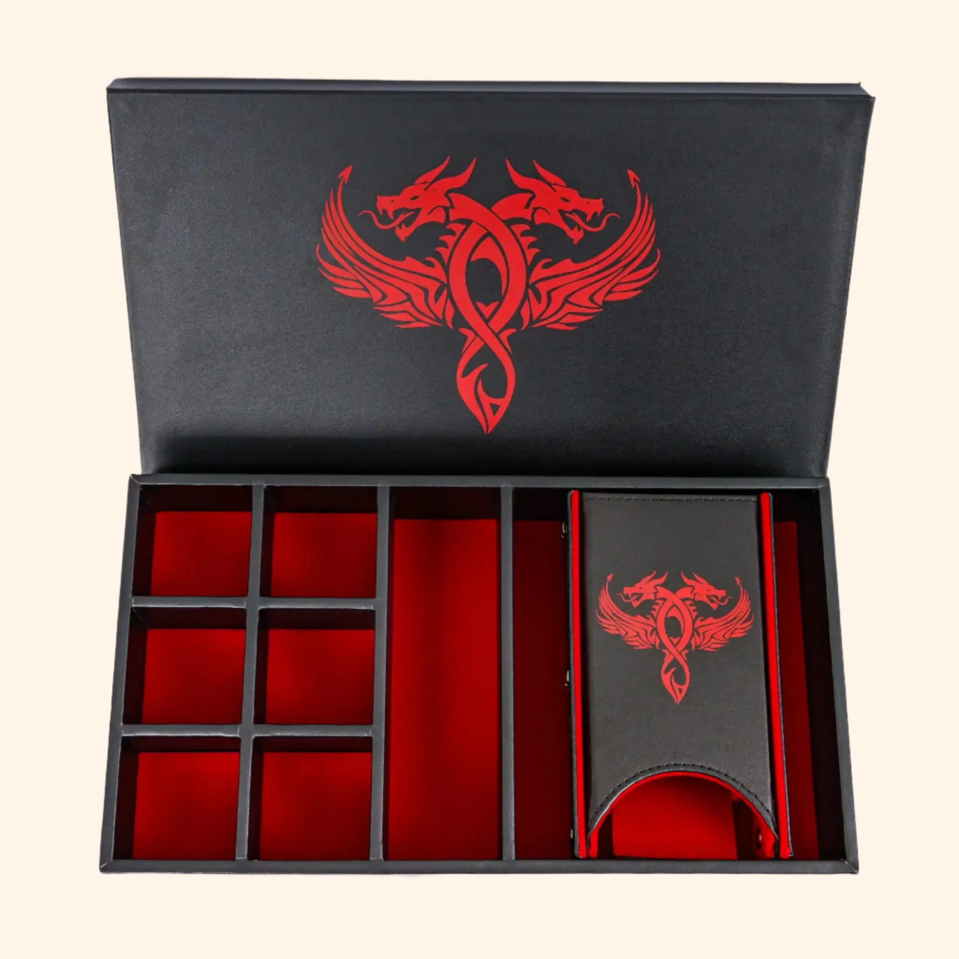 Dragon Dice Box Leather 3 in 1 Dice Case & Tray & Tower - Out of Play