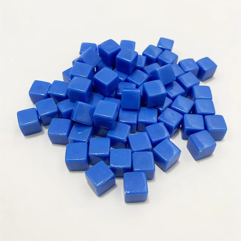 100Pcs Solid and Clear Acrylic Cubes For Board Games