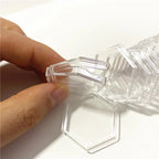 8Pcs Hexagon Clear Plastic Containers For Tokens