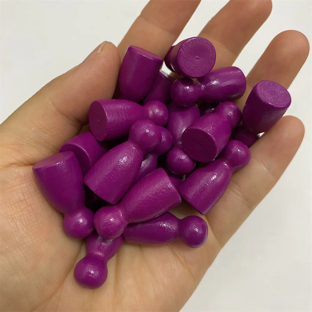 20Pcs Wooden Pawn Pieces For Board Games