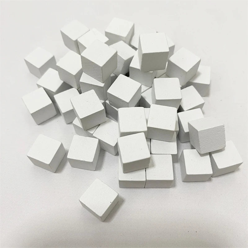 100Pcs Wood Cubes Colorful Pieces For Board Games