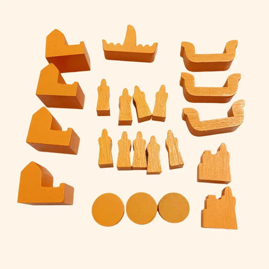 Sea Ports, Boats, and Goods Tokens - Out of Play Board Game Accessories - 