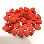 100Pcs Heart/Diamond/Water/Cross/Star Wood Game Pieces
