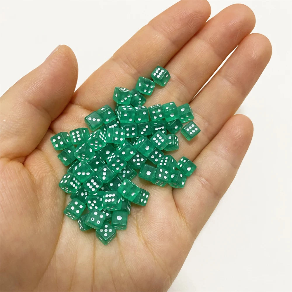 100Pcs Mini D6 Acrylic Dice For Board Game accessories