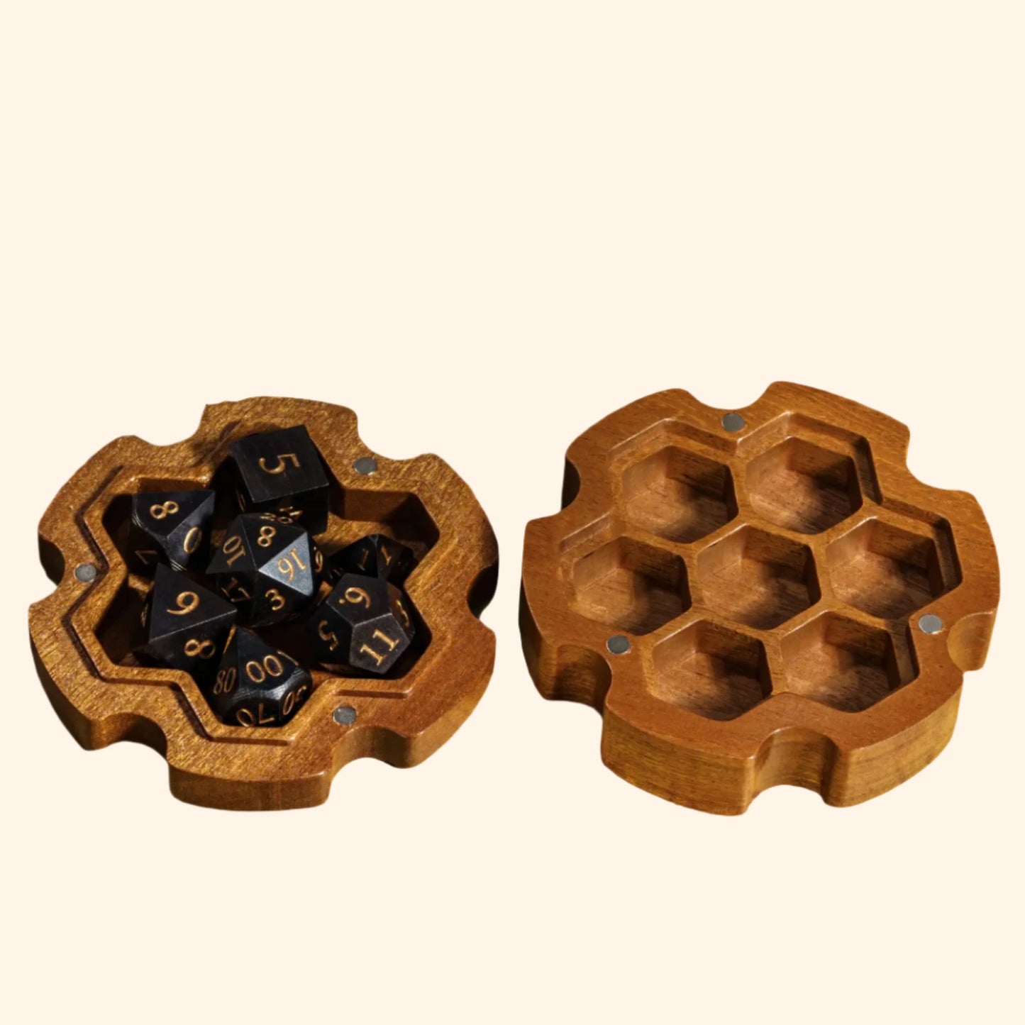 Flying Dragon Gear Wooden Dice Box for 1 Set of 16mm Dice - Out of Play