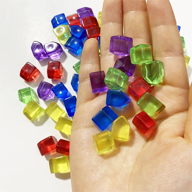 50PCS Acrylic Transparent Small House Token