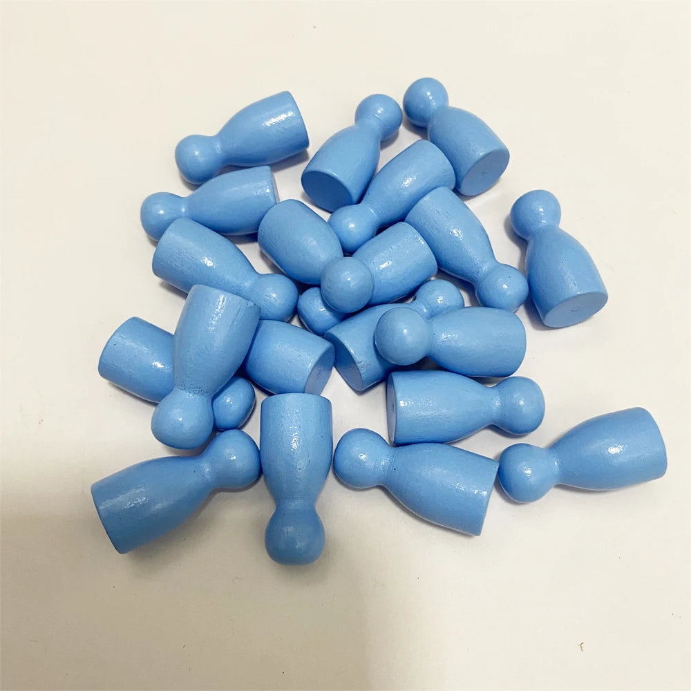 20Pcs Wooden Pawn Pieces For Board Games