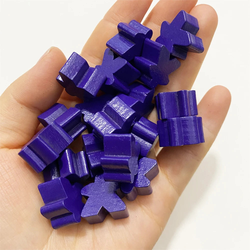 20PCS Wooden Meeple Pieces Gaming Components