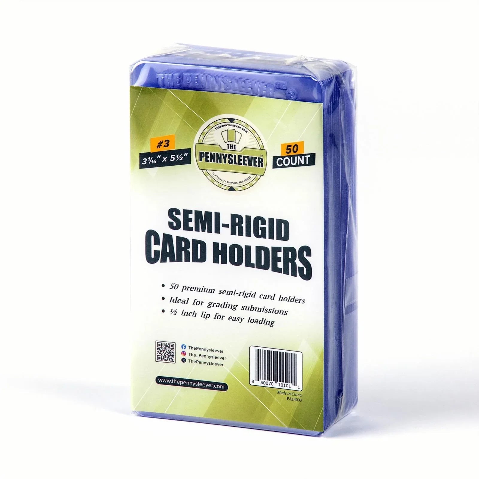 Semi-Rigid Card Holder #3 (3¹⁄₁₆'' x 5¹⁄₂'') (50 count) - Out of Play