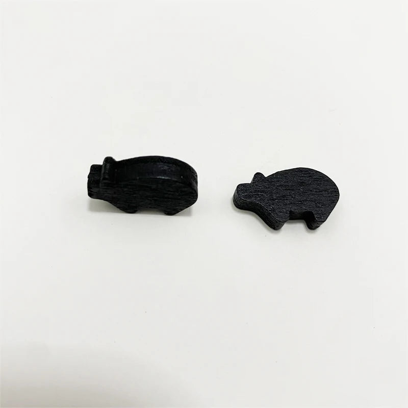 10Pcs Colorful Wooden Pig Pieces For Board Games