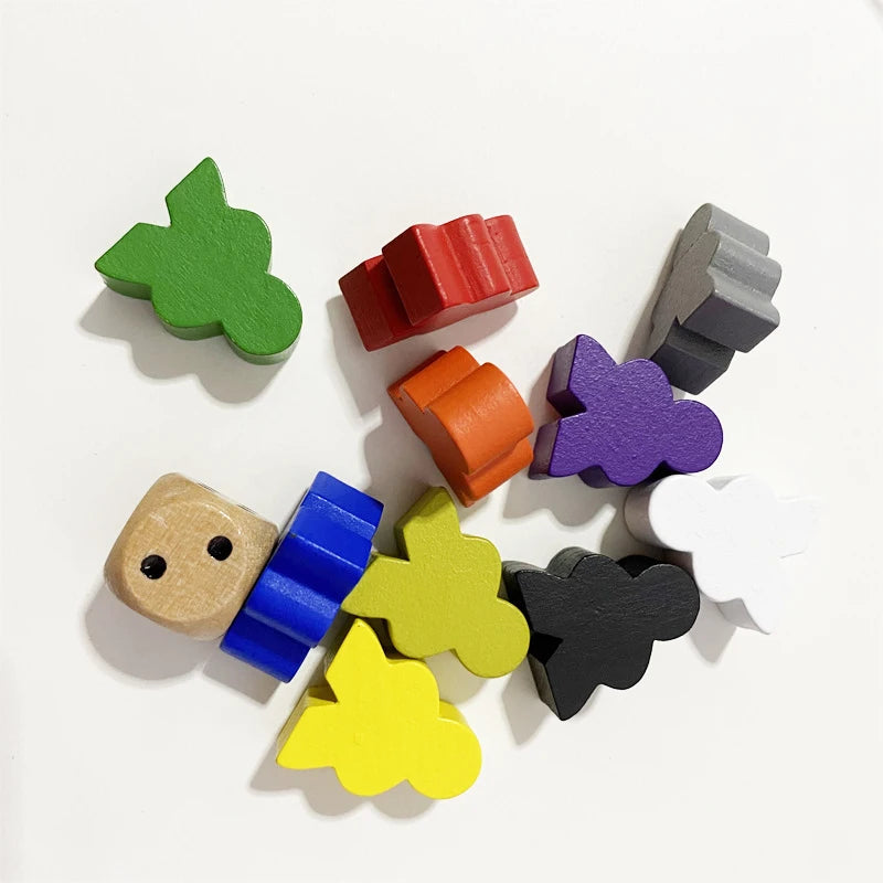 10PCS Big Size Wooden Peeple Pieces For Board Games