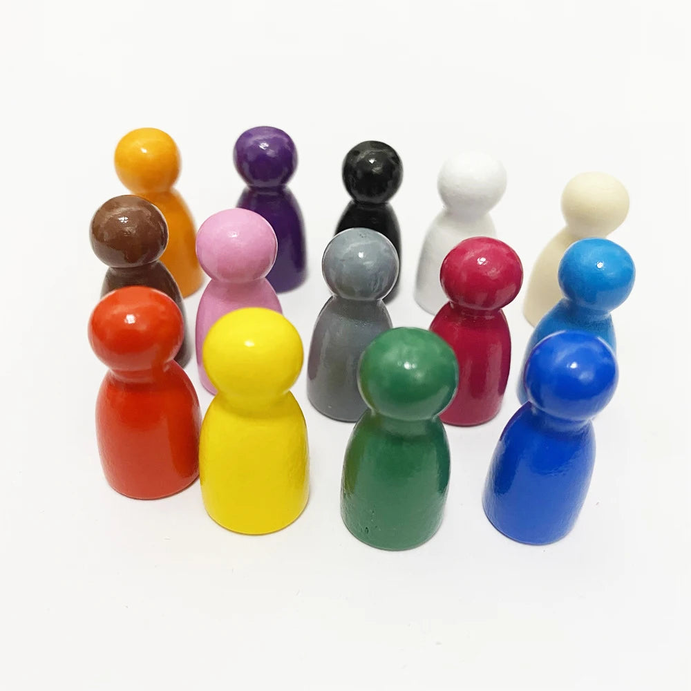 20Pcs Wooden Pawn Pieces For Board Games