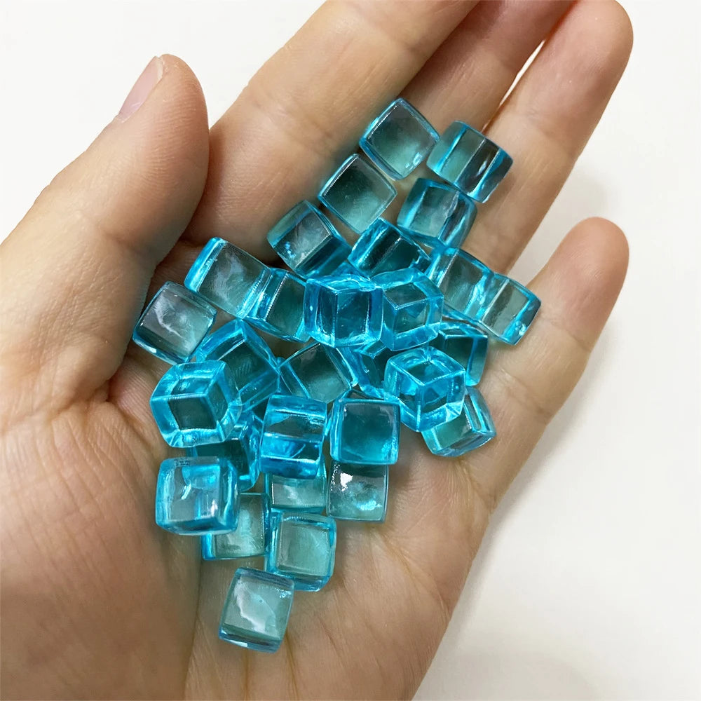 50Pcs Clear Colorful Cube Pieces For Board Games