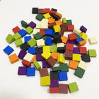 50Pcs Wooden Squares For Board Games