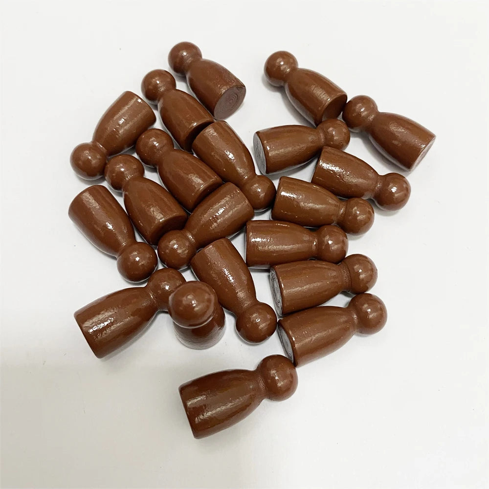 20Pcs Wooden Pawn Pieces For Board Games