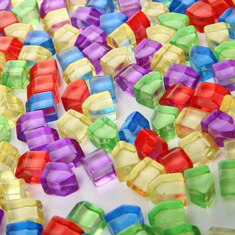 50PCS Acrylic Transparent Small House Token