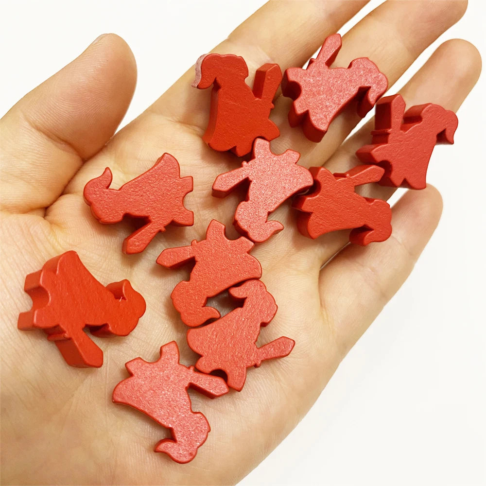 10 Pcs Wooden King/Master/Swordsman Peeples