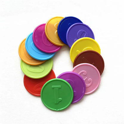 10pc Plastic Poker Chip With Numbers