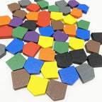 50PC Colorful Wooden House Pawns For Board Games - Out of Play