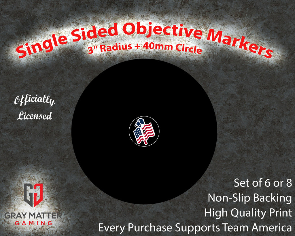 Wargaming 7.57" Neoprene Objective Markers - Team America