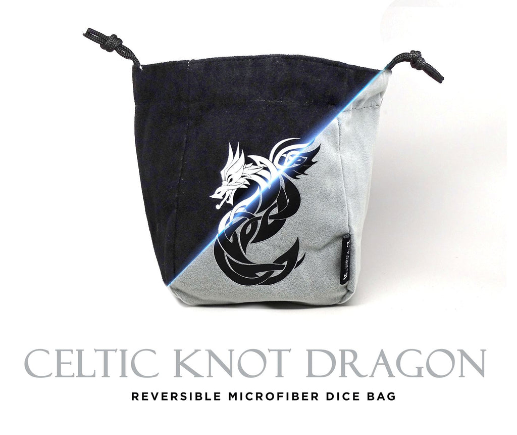 Celtic Knot Dragon Reversible Microfiber Self-Standing Large Dice Bag - Out of Play
