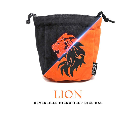 Lion Reversible Microfiber Self-Standing Large Dice Bag Easy Roller Dice Company