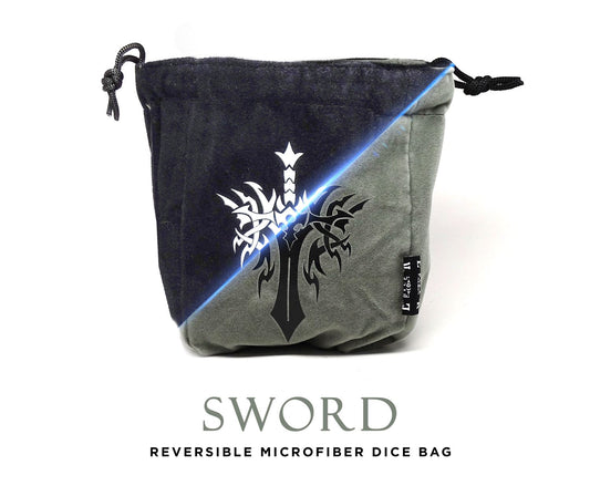 Sword Reversible Microfiber Self-Standing Large Dice Bag Easy Roller Dice Company