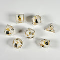 Snowy Neko Liquid Core RPG Dice Set - 7 Pieces