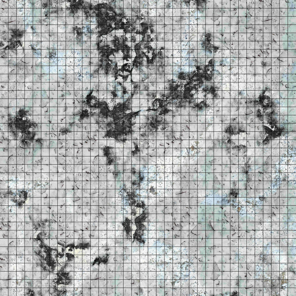 RPG Grid Mat - Snowy Tundra & Traveler's Road - Double Sided Neoprene Mat with Bag - Out of Play