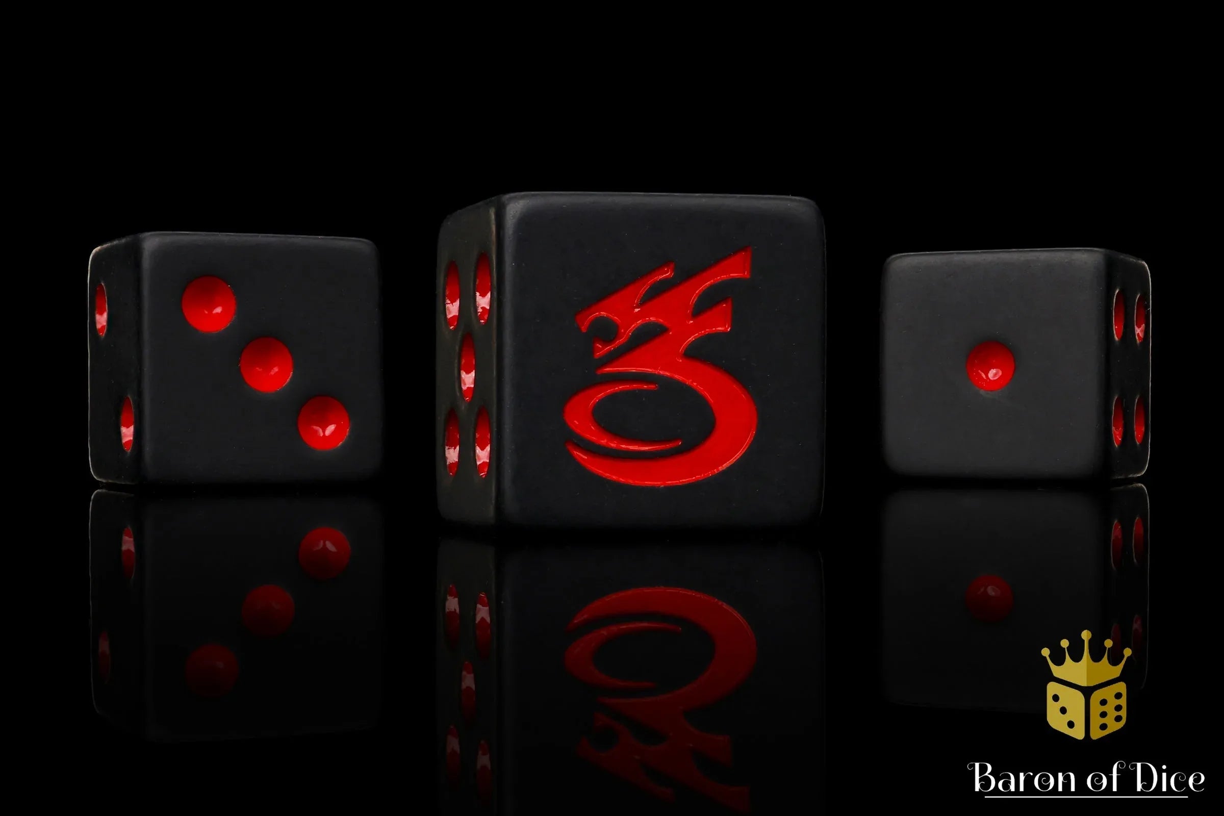 Space Corsairs Dice - Matte Black - Out of Play