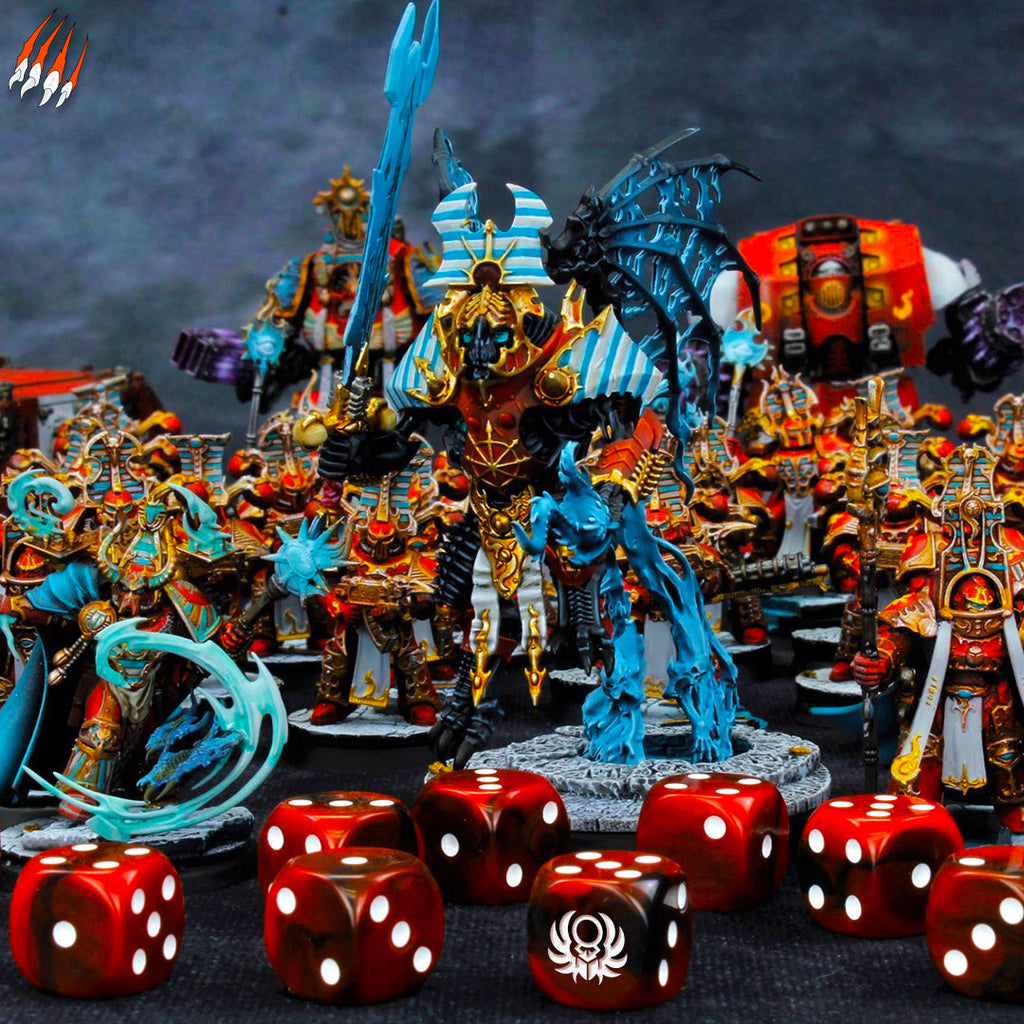 Sun Scarab Dice - Red - Out of Play