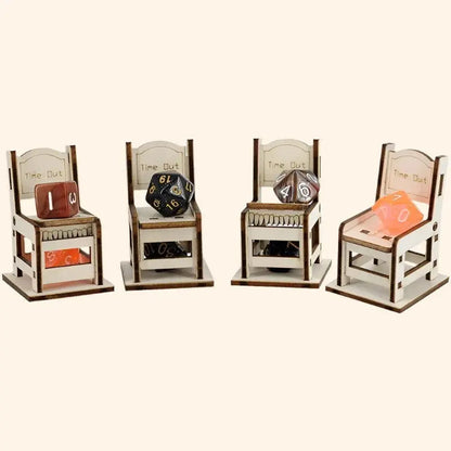 Time Out Chair Dice Jail Set of 4 - Out of Play Board Game Accessories