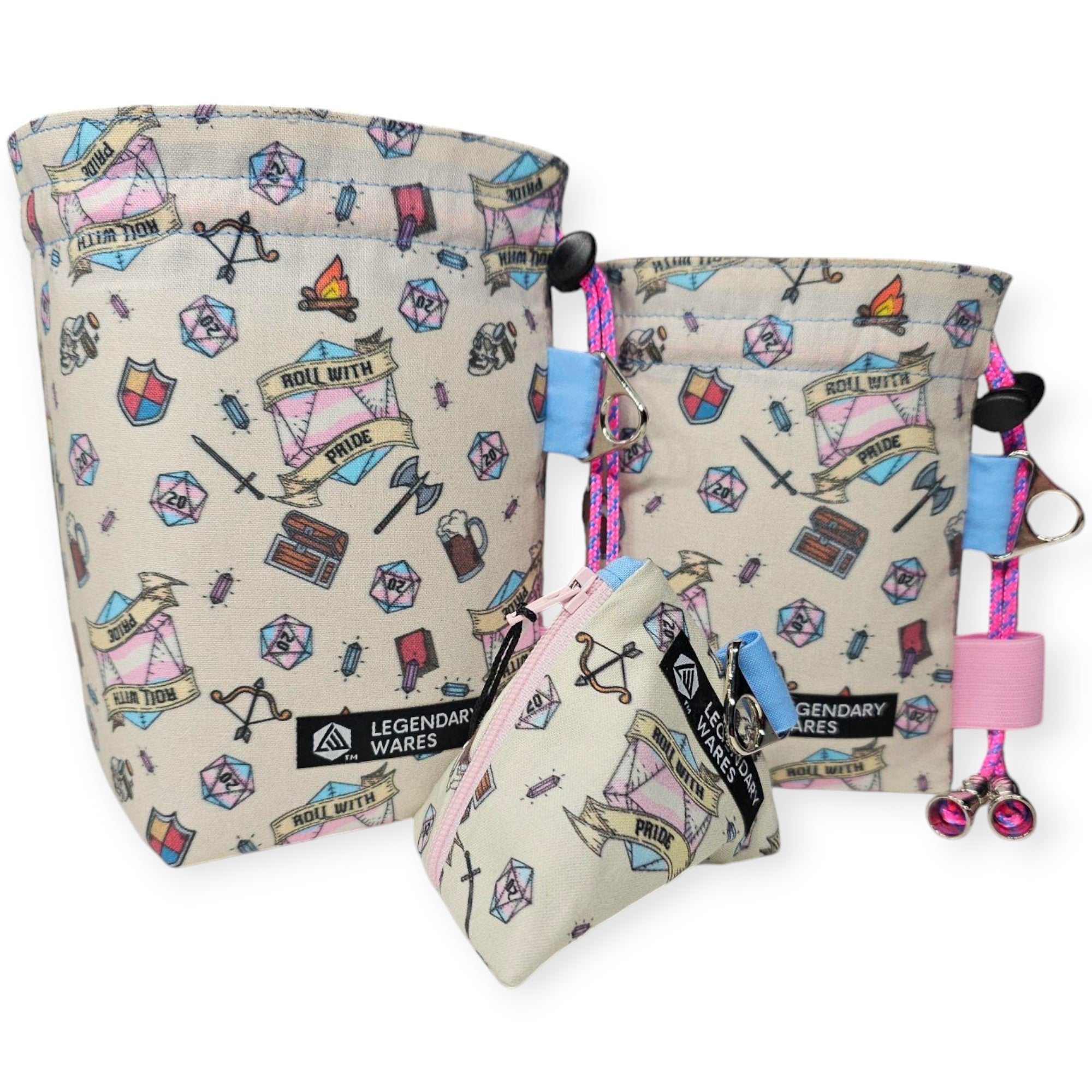 Trans Pride Dice Bags - Out of Play