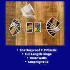 BitsBins Uno Card Deck Boxes: Stackable Design - Out of Play