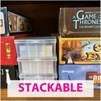 BitsBins Uno Card Deck Boxes: Stackable Design - Out of Play