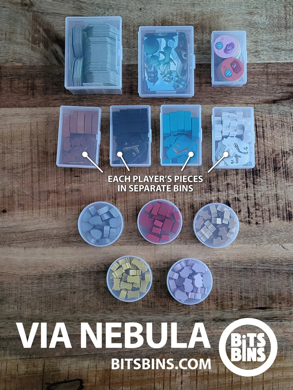 Via Nebula BitsBins - 5 Pods, 1 Original, 4 xls, 1 Card Box, 1 100+ Card Box - Out of Play