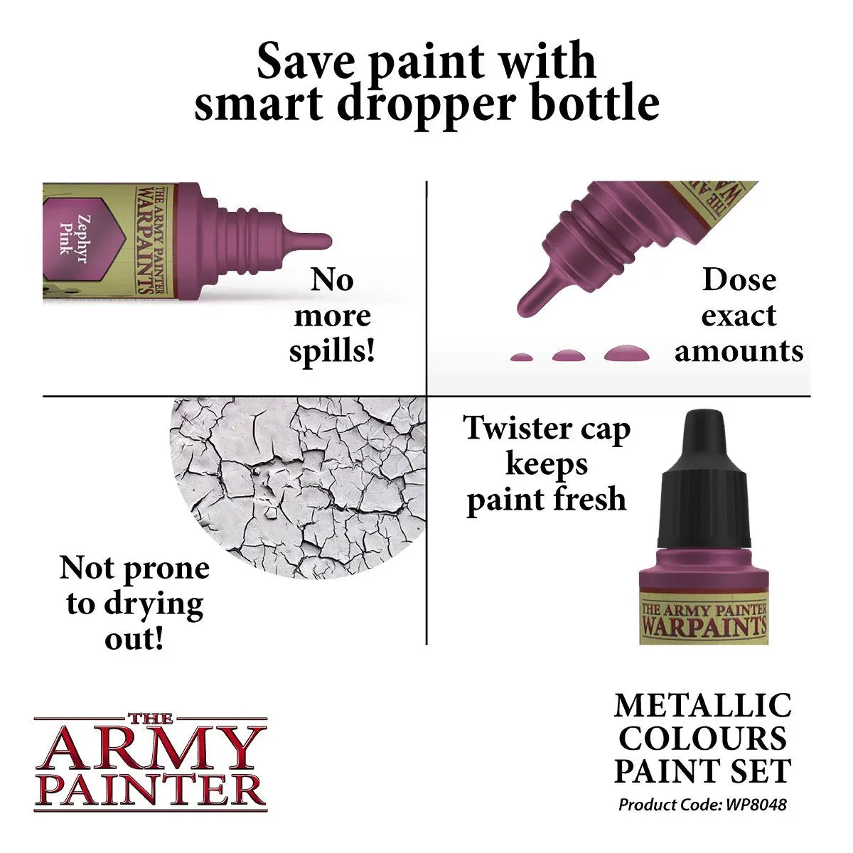 Army Painter Warpaints: Metallic Colours Paint Set - Out of Play