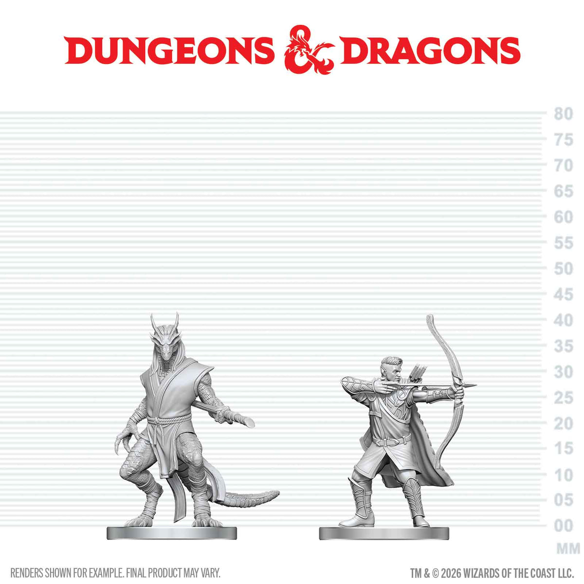 D&D Nolzur's Marvelous Miniatures: Elf Ranger & Dragonborn Monk