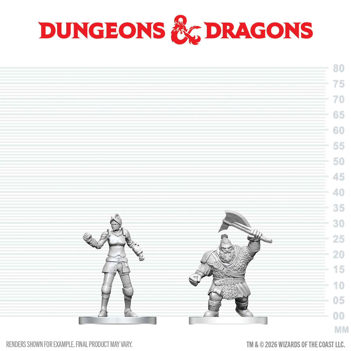 D&D Nolzur's Marvelous Miniatures: Cultist of Bane & Dwarf Zhentilar Soldier