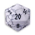 White Howlite - Boulder® 30mm Gemstone Dice - Out of Play