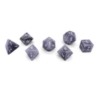 White Labradorite - 7 Piece RPG Set Gemstone Dice - Out of Play