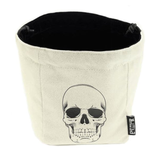 Reversible Skull Dice Bag - Black and White Easy Roller Dice Company