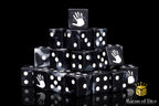 White Handprint Dice - Out of Play