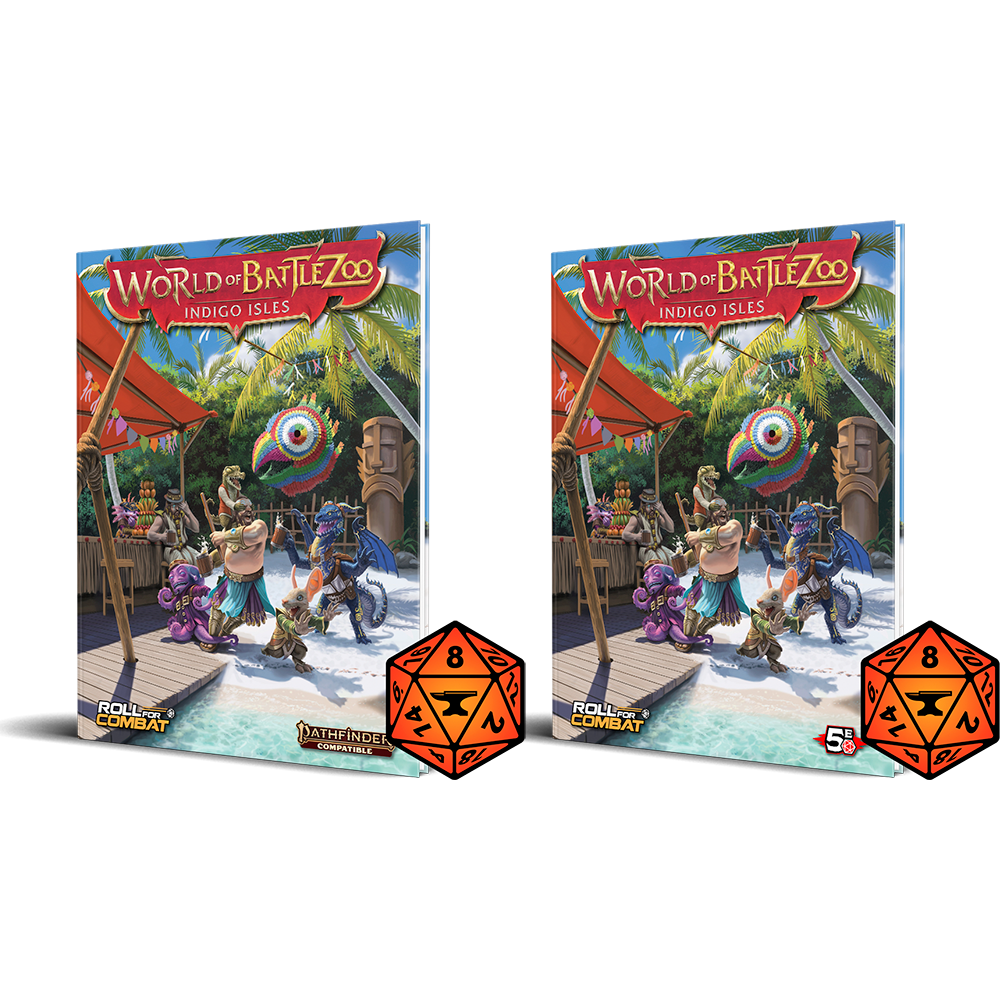 World of Battlezoo: Indigo Isles Hardcover & PDF Roll For Combat