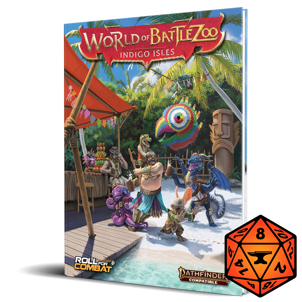 World of Battlezoo: Indigo Isles Hardcover & PDF Roll For Combat