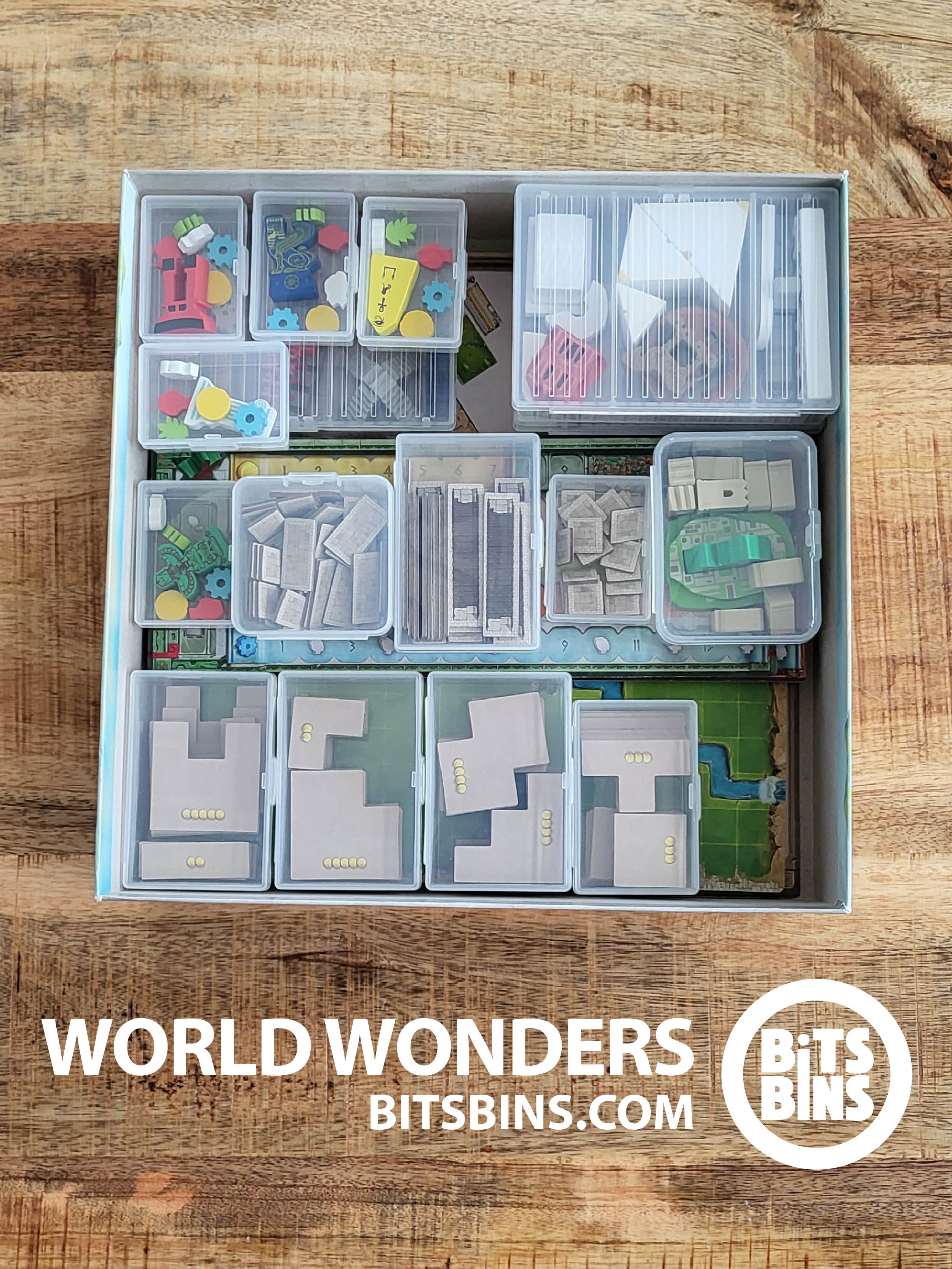 Bits Bins World Wonders - 6 Minis, 1 Original, 4 XLs, 3 Tarot, 1 Case, 3 Tile, 1 Stack - Out of Play
