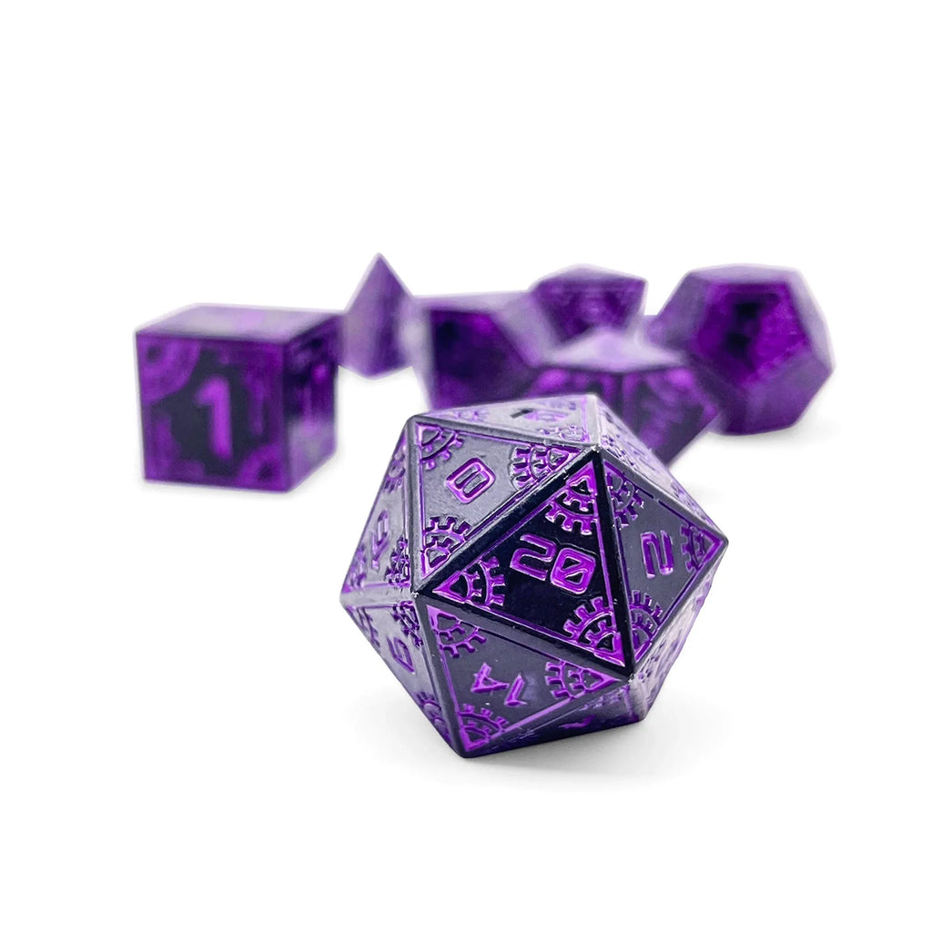 Wormhole - Space Dice 7 Piece RPG Set Alloy Metal Dice - Out of Play
